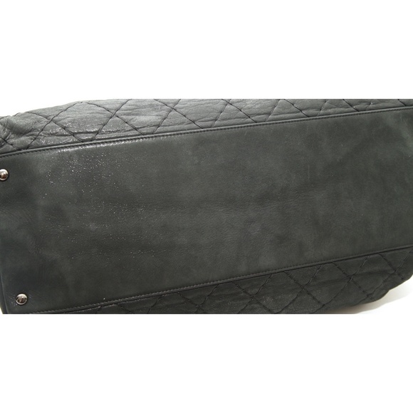 CHANEL Quilted Shoulder Bag JUST MADEMOISELLE Bowling Black Iridescent Chain - Picture 5 of 13